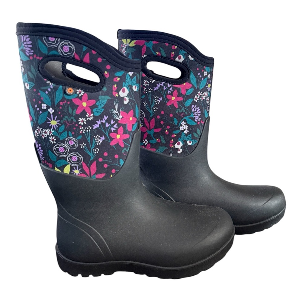 Bogs Neo-Classic Tall Boots with Cartoon Floral Pattern